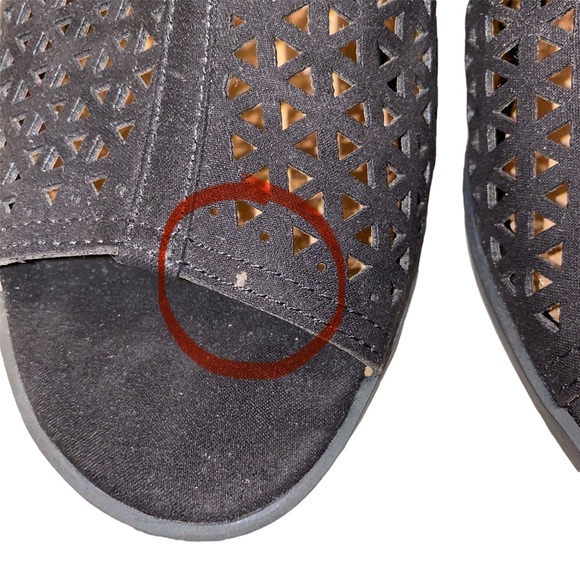 American Eagle Outfitters Black Open-Toe Block Heel Sandals - Picture 12 of 13